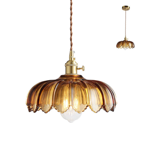 XZHGCEE amber pendant brings warm glow to living and dining spaces