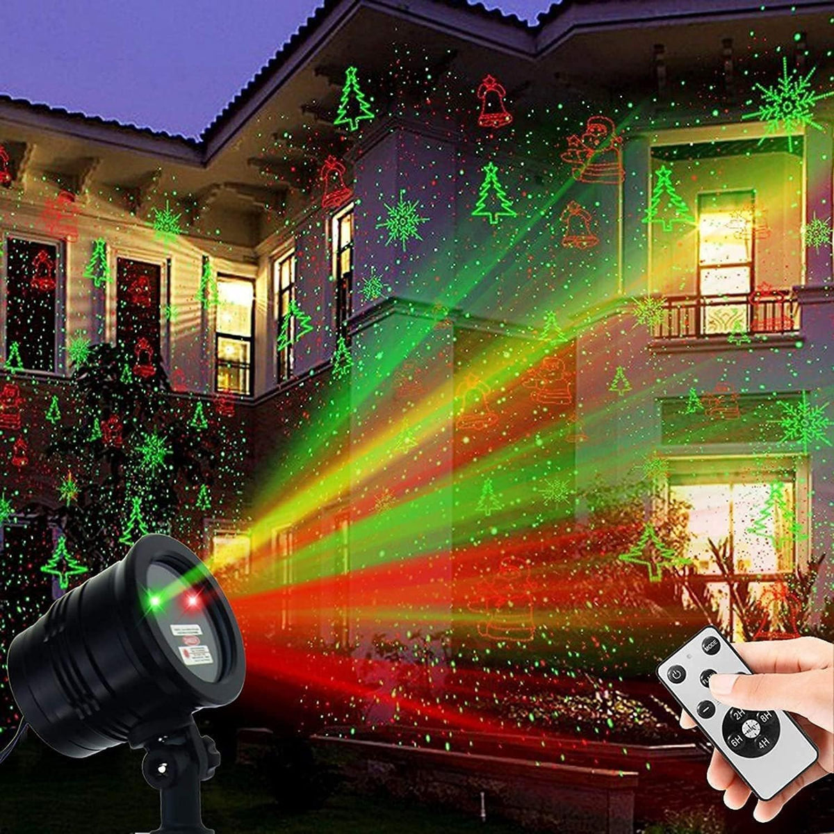 Y YUEGANG Christmas projector snowflake pattern brightens the garden wall