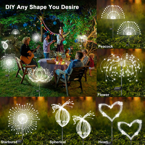 YaaFen IP65 waterproof solar garden light withstands rain and snow outdoors.