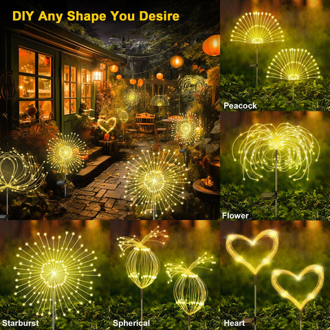 YaaFen Solar Garden Lights no cables required for quick, cable-free installation in any yard.