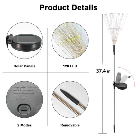 YaaFen Solar Lights warm white glow creates cozy nights on patios and walkways.