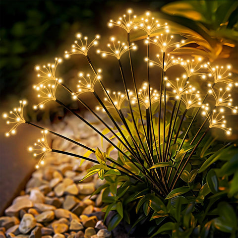 Yaafen solar sway starburst light in yard creates enchanting outdoor ambience