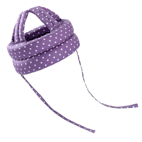 YABOYUGO elderly fall helmet purple front view offers full coverage and comfort