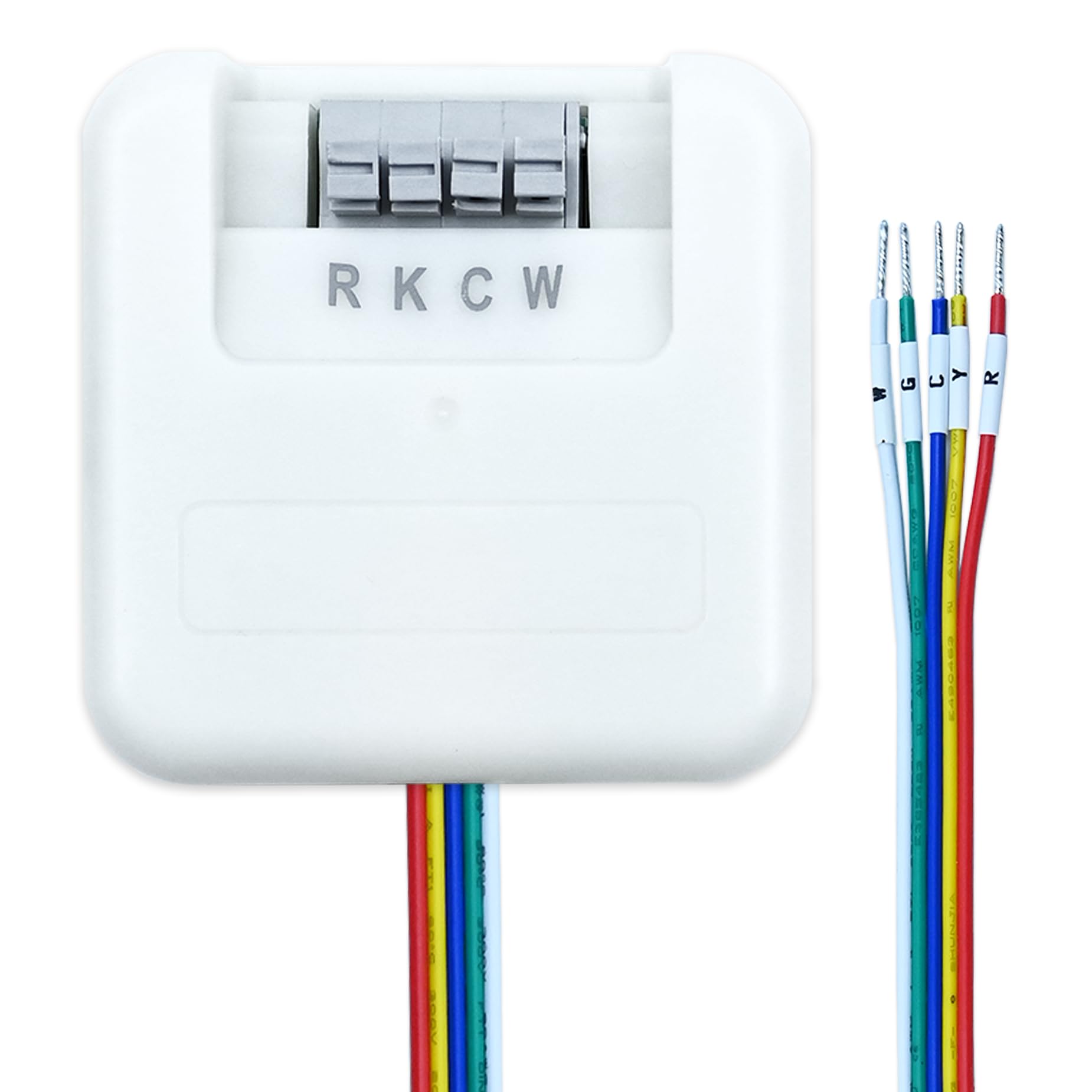 YABUYALI C-Wire Adapter back view highlighting compact, drop-in design near HVAC.