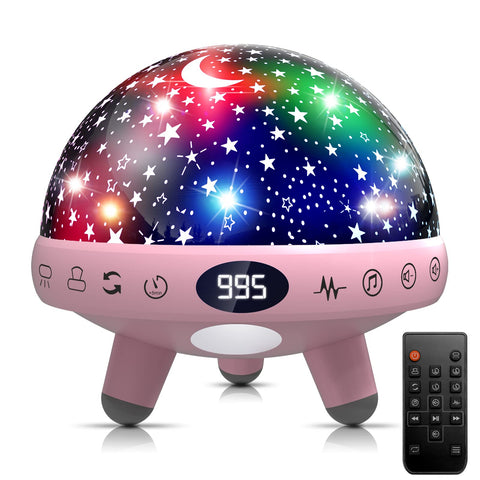 YACHANCE baby night light star projector fills nursery with calming ceiling stars