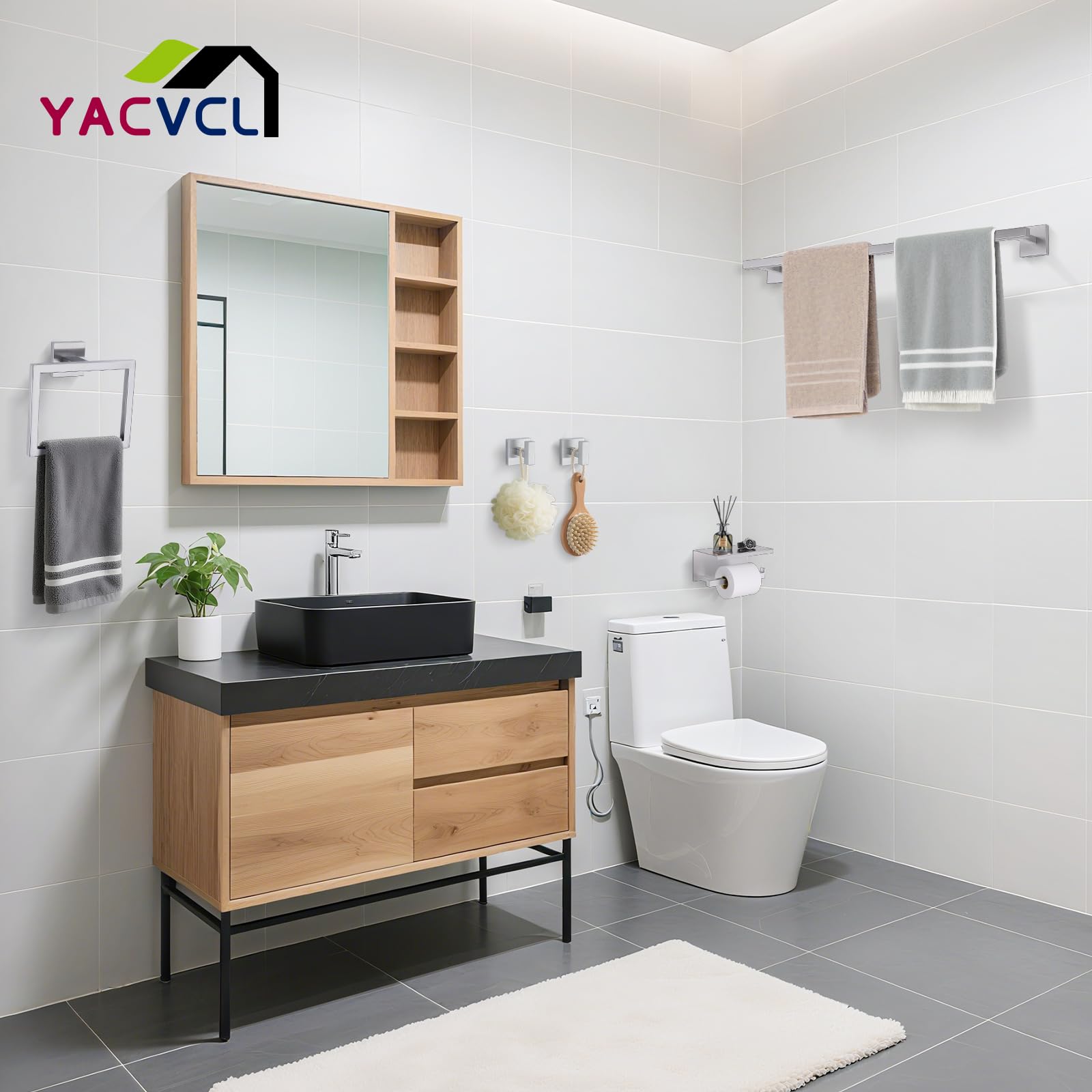 YACVCL square design with concealed mounting for a clean look