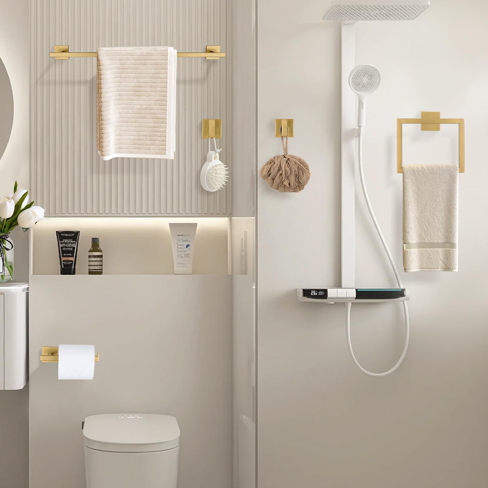 YACVCL SUS304 stainless steel construction ensures rust resistance in moist spaces