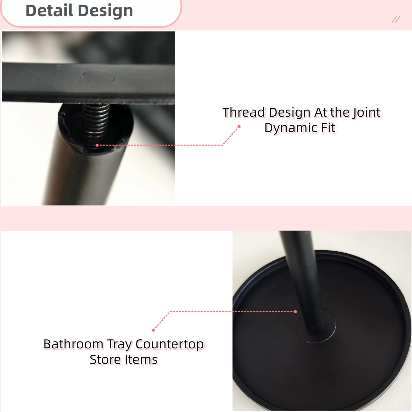 YAFAOCE towel rack matte black finish for bathroom and kitchen decor.