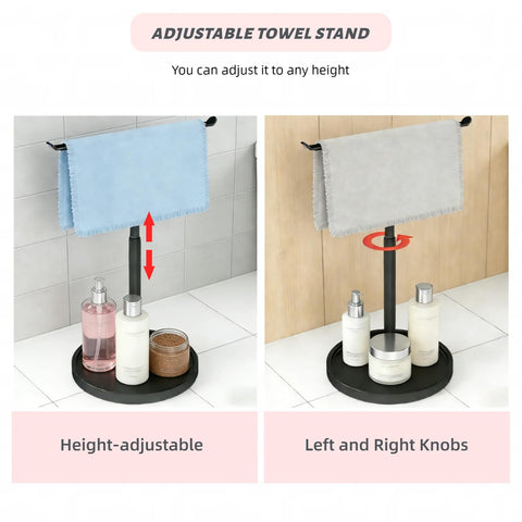 YAFAOCE towel rack features non-slip foam pad protects surfaces.