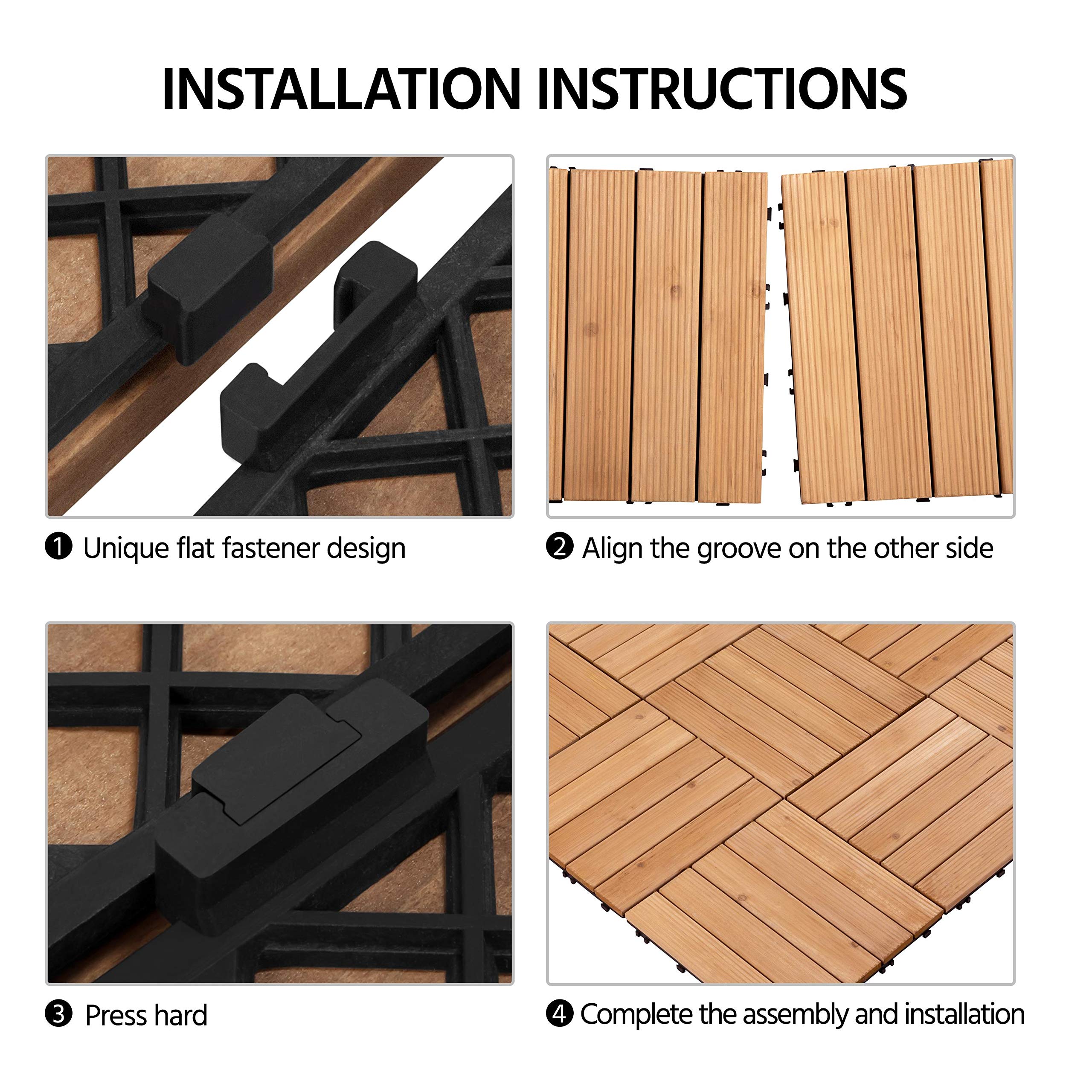 Yaheetech 27pcs interlocking tiles offer quick patio upgrades.