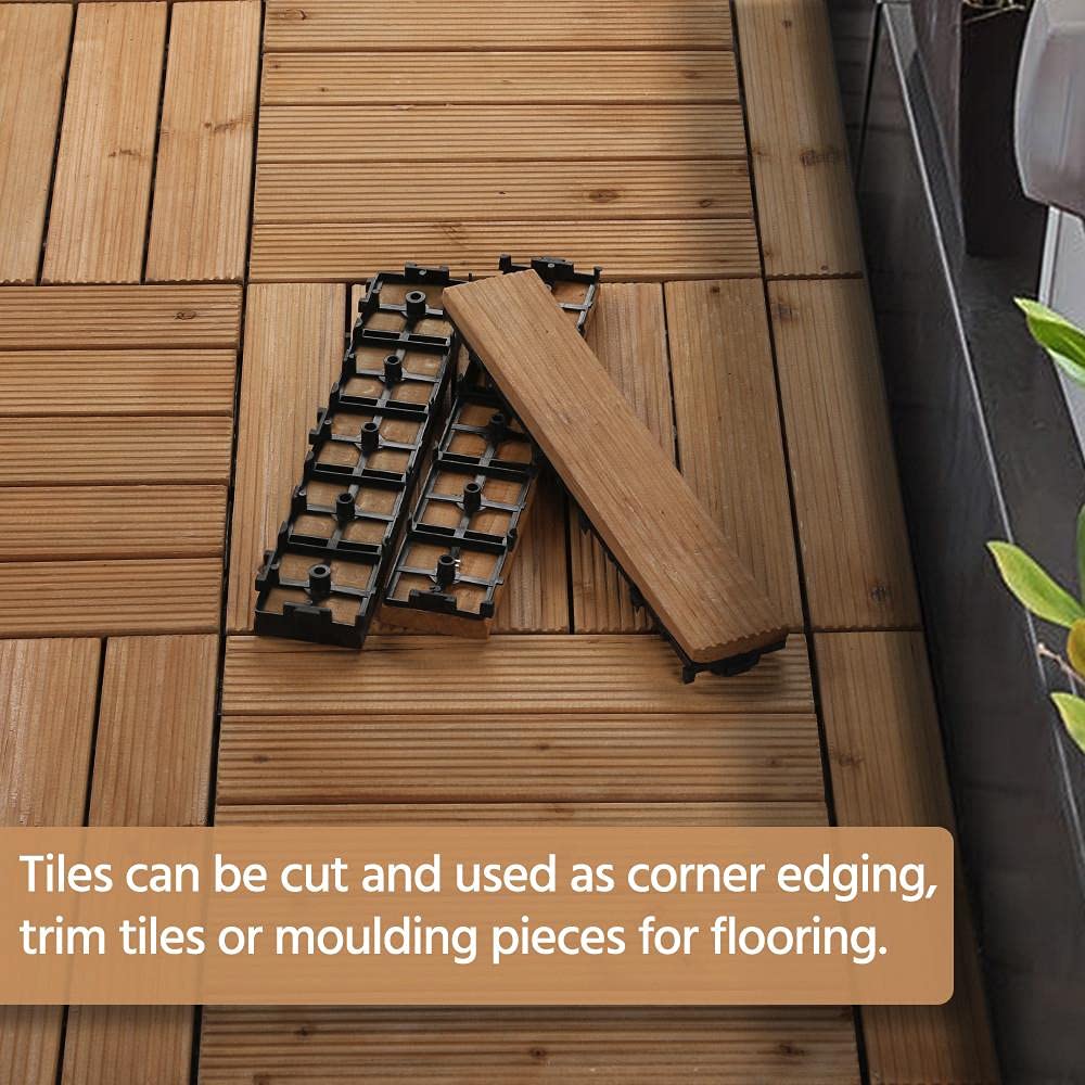 Yaheetech indoor-outdoor use tile system blends with any space.