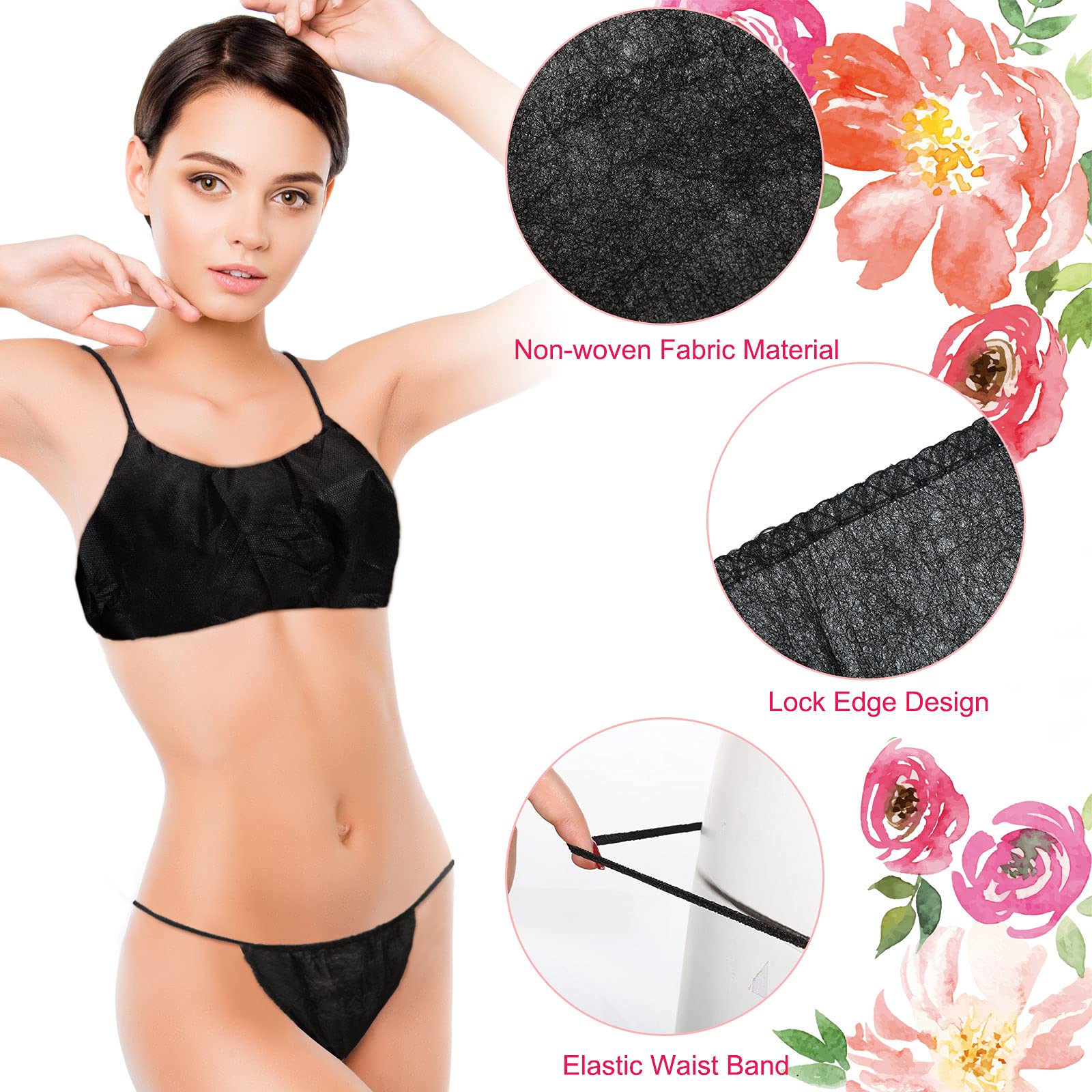 Yahenda disposable thong panty uses opaque fabric to ensure discreet coverage.