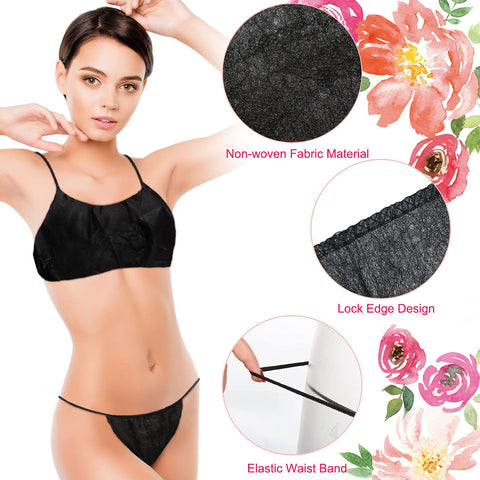 Yahenda disposable thong panty uses opaque fabric to ensure discreet coverage.