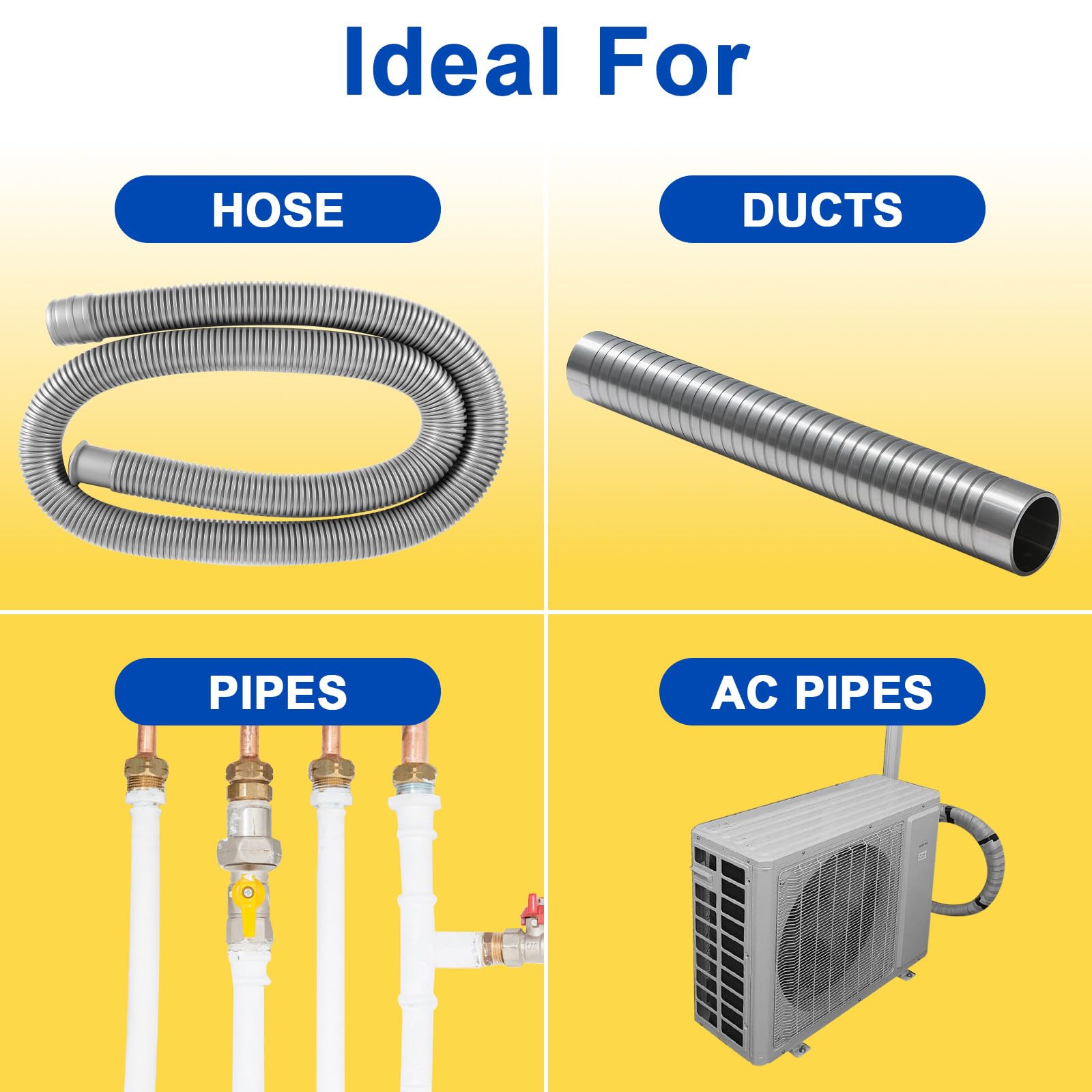 YAJAREN flexible copper pipe sleeve fits mini-splits for year-round protection