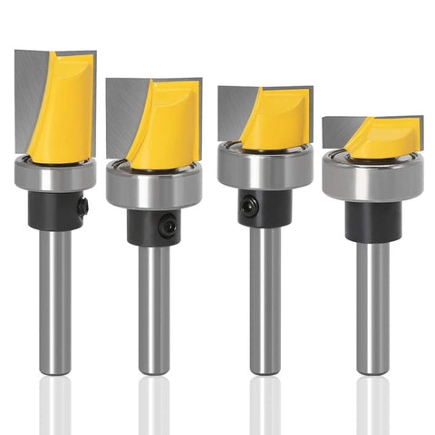 Yakamoz hinge mortise router bit set with 1/4 in shank for precise hinge templates