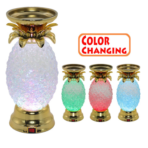 YAKii pineapple LED lamp on table decor in gold finish