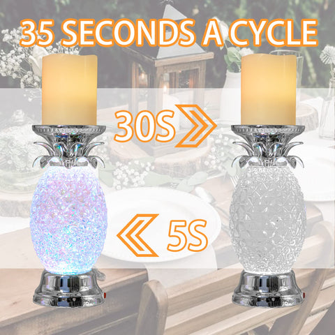 YAKii pineapple LED swirl water lamp captures moving light for ambience