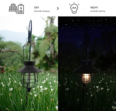 YAKii retro metal lamp design creates nostalgic ambience for yard or porch areas.