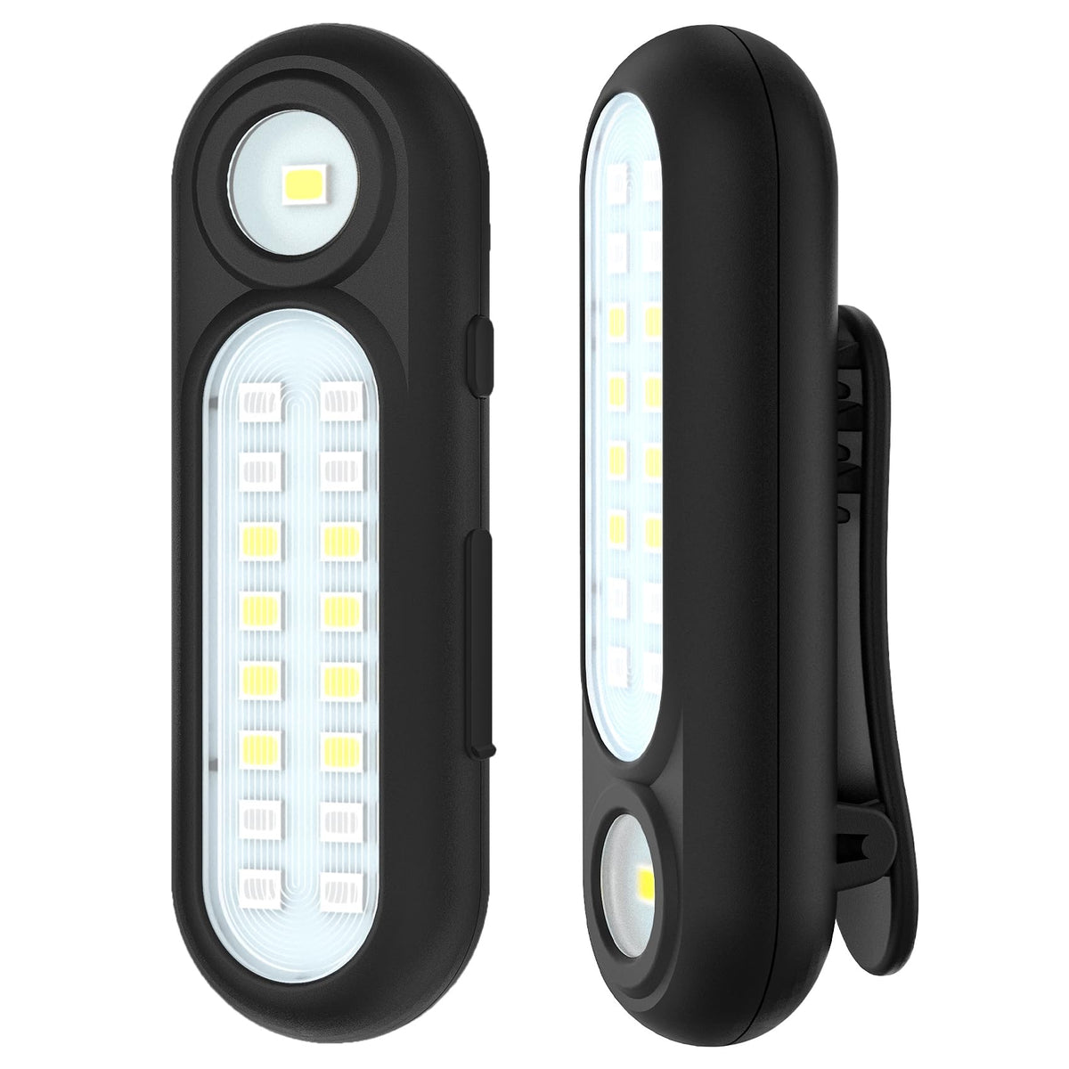 Yaklim running lights clip-on light attached to a hat for hands-free visibility at night.