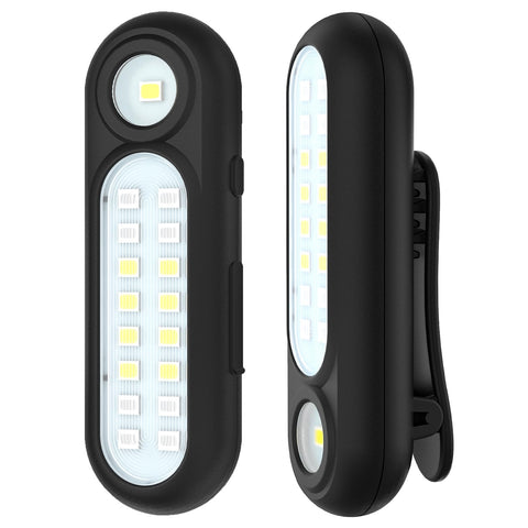 Yaklim running lights clip-on light attached to a hat for hands-free visibility at night.