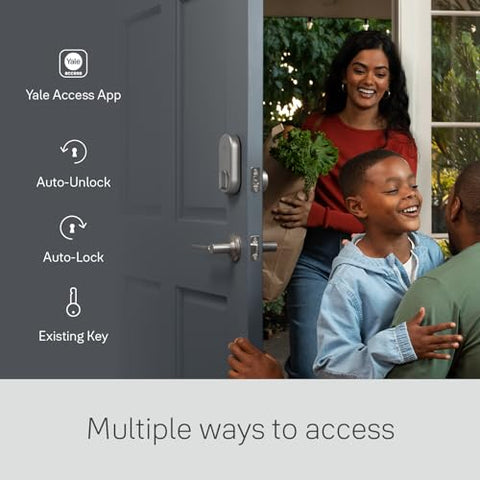 Yale Access app screen displays activity feed and remote control options