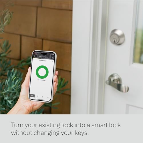 Inside-installation view shows retrofit design preserving your existing deadbolt