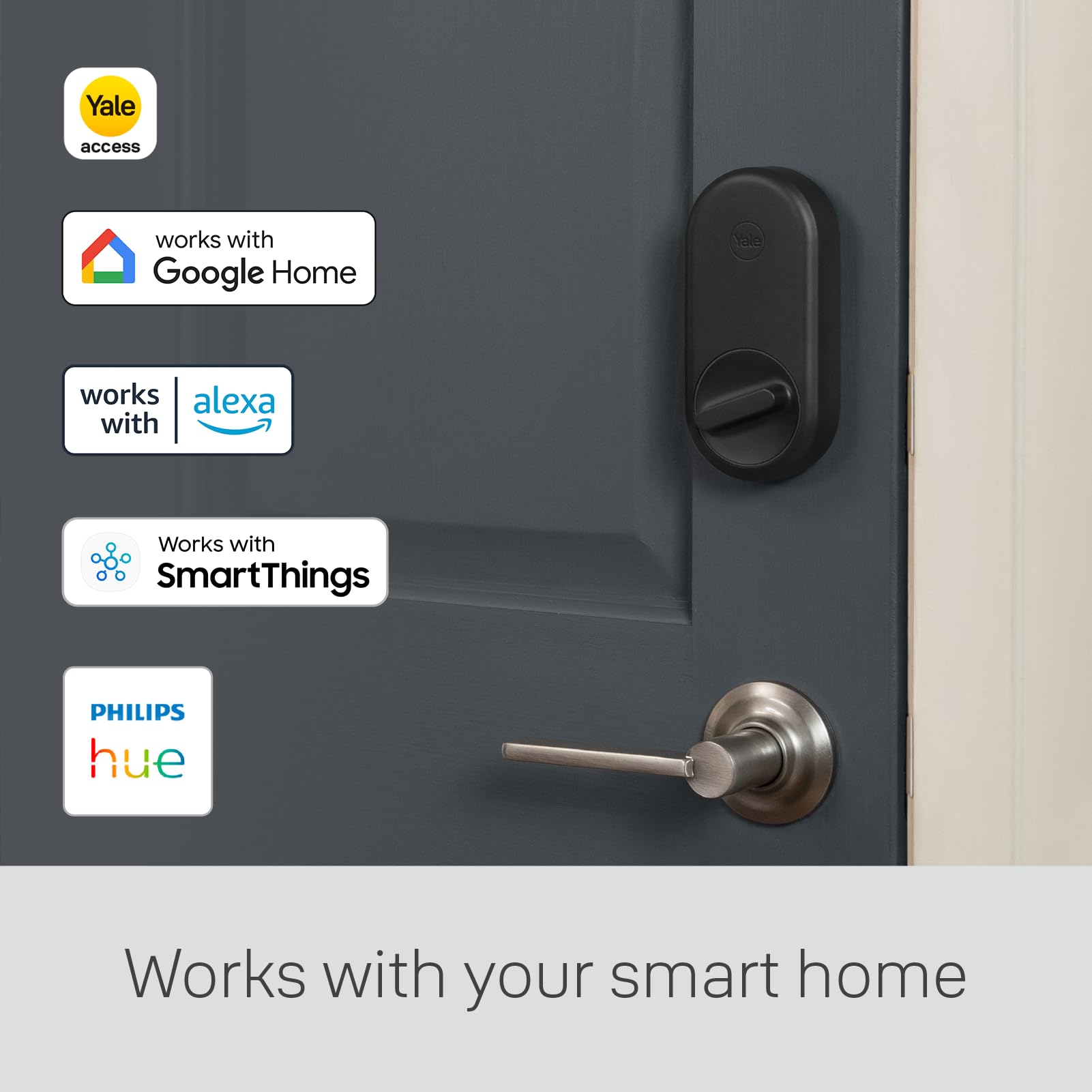 Doorsense auto-lock helps keep your door secured behind you.