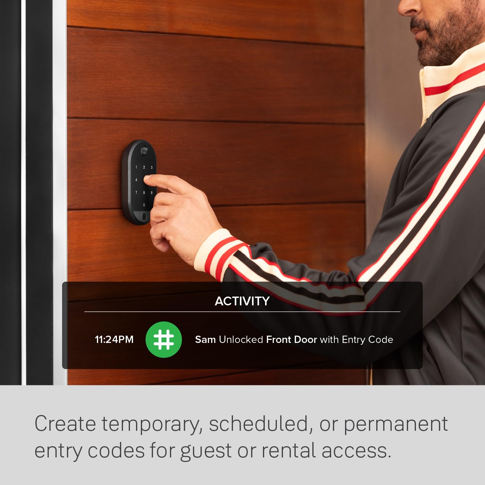 Yale August Wi-Fi Smart Lock 24/7 activity feed view from the app