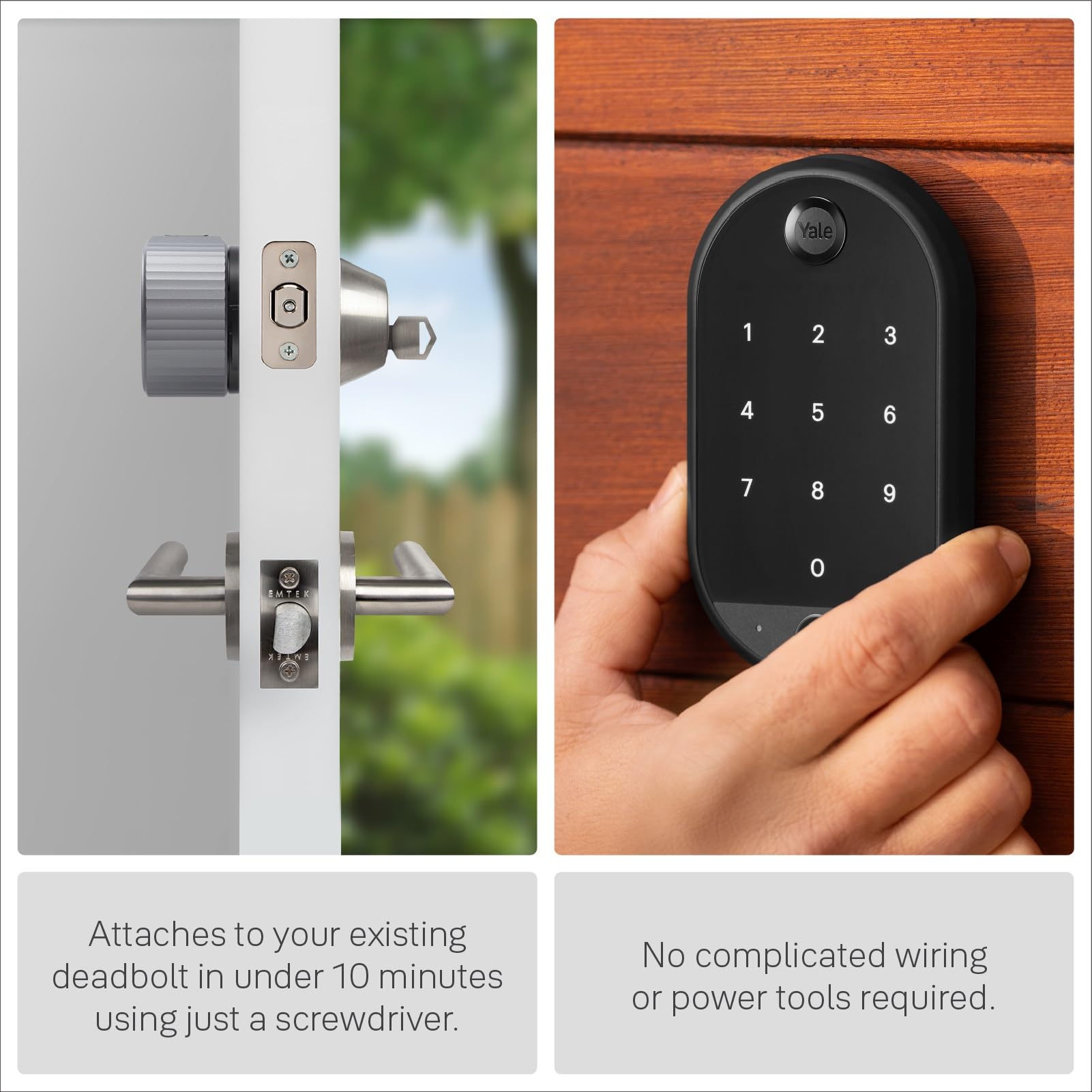 Yale app activity feed shows 24/7 door monitoring
