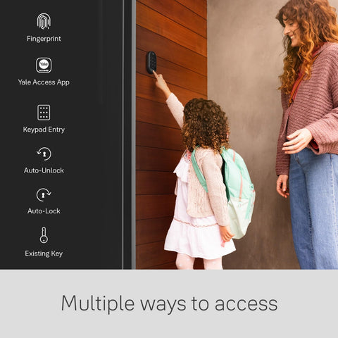Yale August Wi-Fi Smart Lock fingerprint unlock for quick, contactless entry