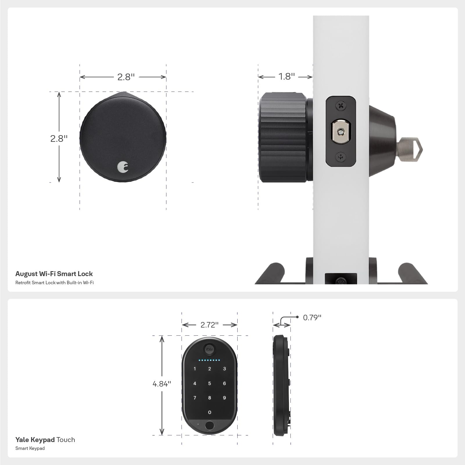 Yale August Wi-Fi Smart Lock Keypad Touch placement for flexible access