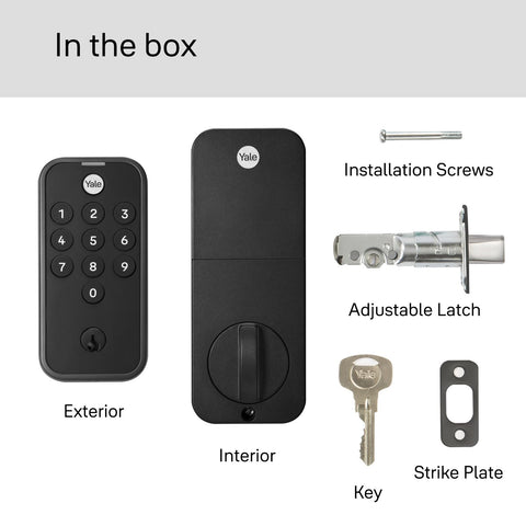 Lock includes a backup key for traditional entry option.