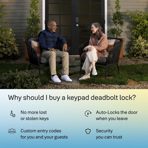 Yale Code deadbolt satin nickel installation demonstrates DIY-friendly setup.