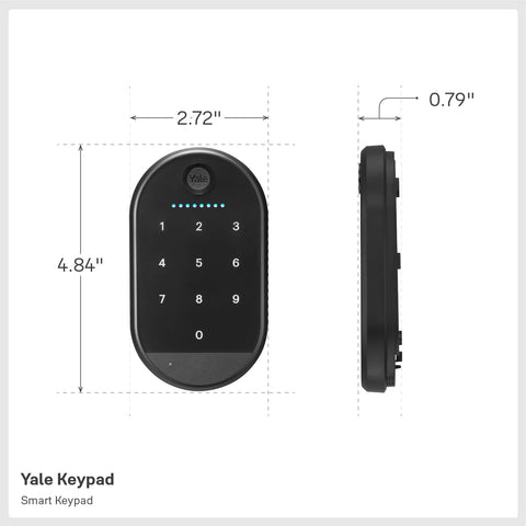 Exterior wall placement of Yale Keypad enables Bluetooth access near the door.