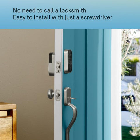 Front-door installation of Yale Assure Lock 2 demonstrates seamless Wi-Fi connectivity for remote management.