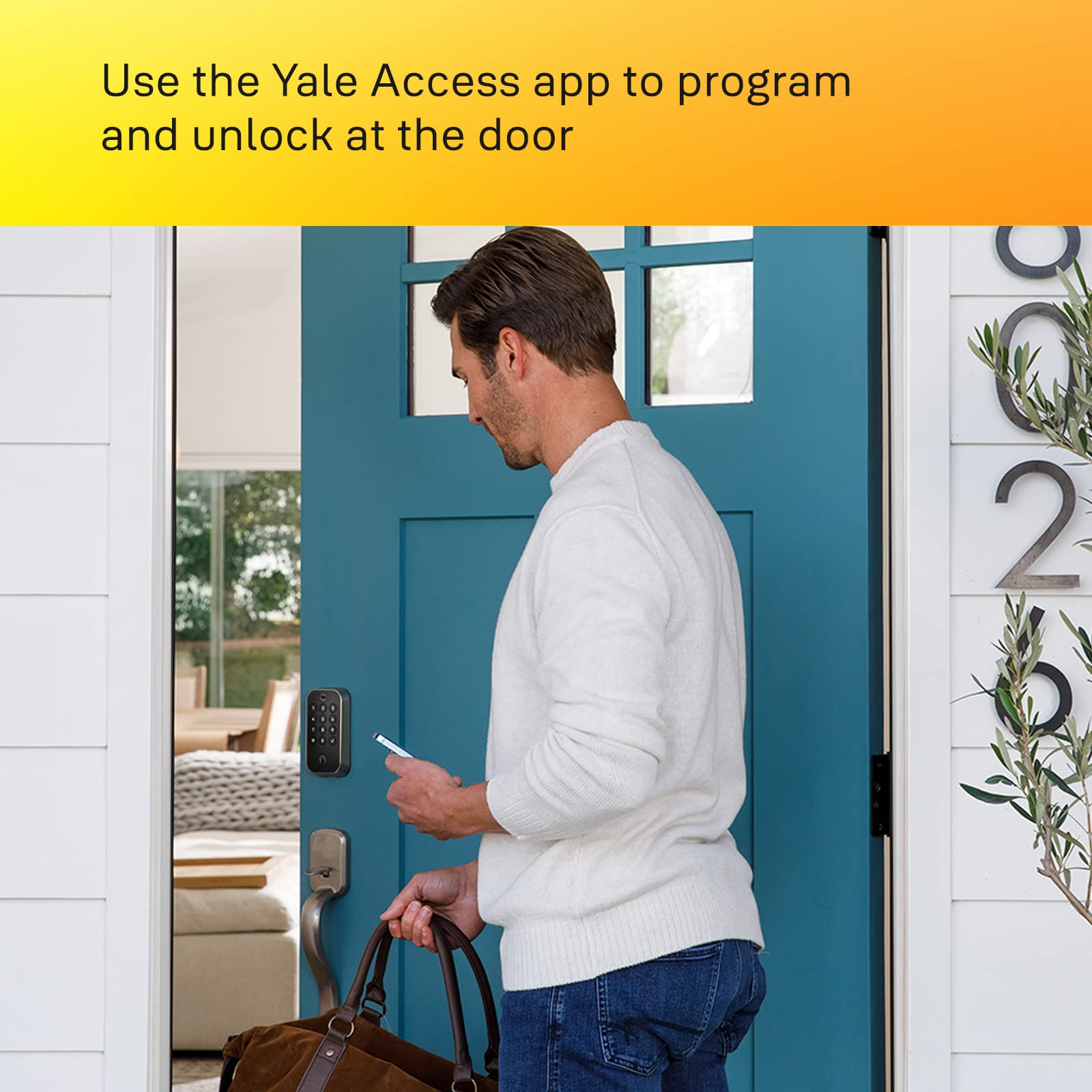 Voice assistant unlock with Yale Assure Lock 2 and smart speaker.