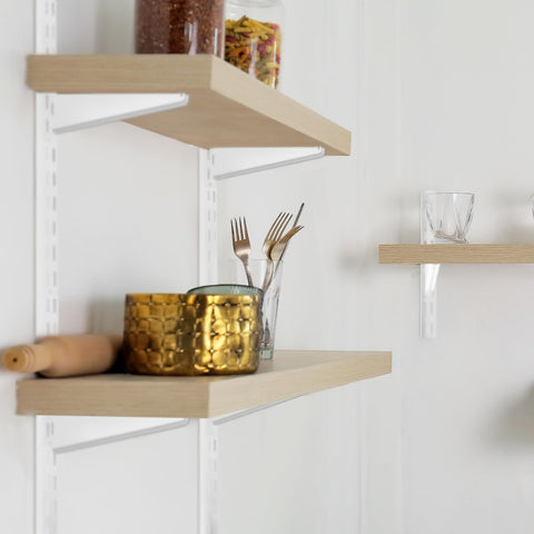 Yalikop 14.5-inch brackets provide strong support without crowding the shelf space