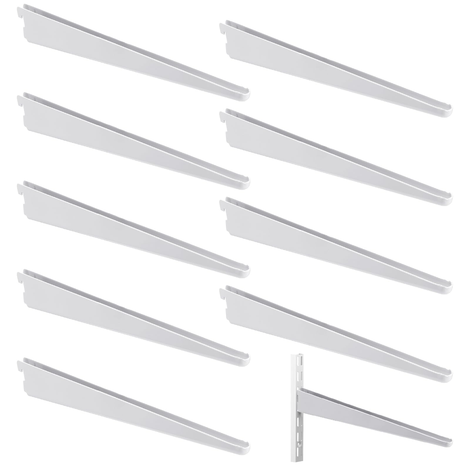 Yalikop adjustable shelf brackets provide strong 9-inch support for organized closets.
