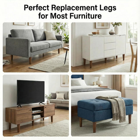 Yaliuliu brown finish wood leg enhances cabinet and dresser aesthetics