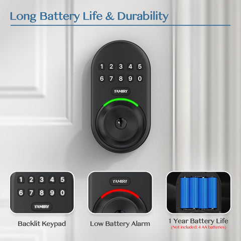 Yamiry auto-lock timer adjustable from 5 to 99 seconds