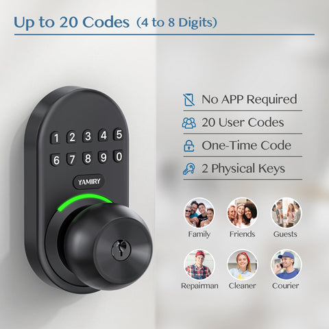 Yamiry keyless entry digital lock with backlit keypad for night access