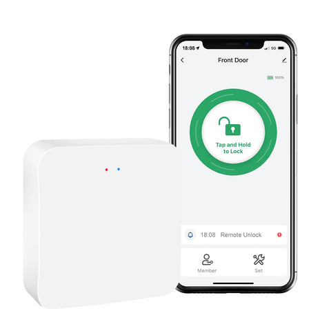 Yamiry WiFi Gateway setup with YR01/YR05 locks for remote access