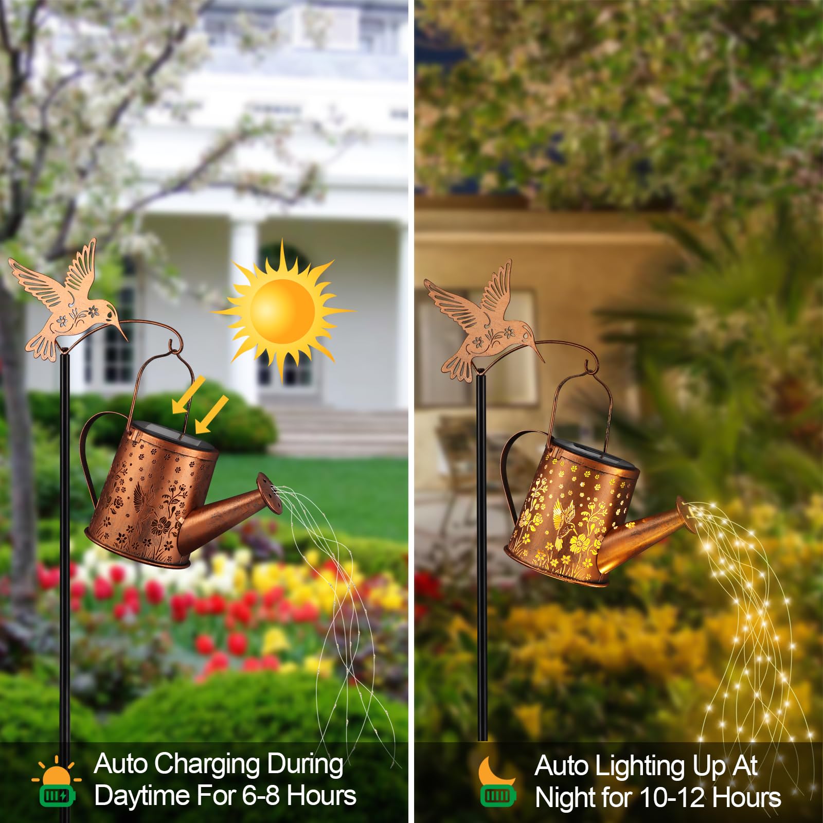 Yamodoor garden path lighting creates warm porch ambiance