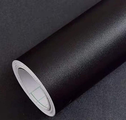 Yancorp matte black contact paper with measuring grid for precise cuts.