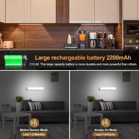 YANEGRT 12.5-inch LED strip provides even brightness with auto-off detection.