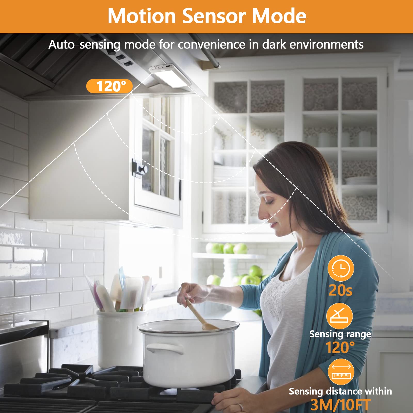 YANEGRT dimmable under-cabinet lighting with memory keeps your last setting.