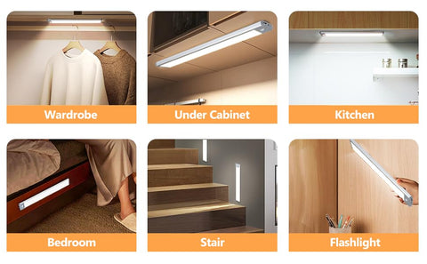 YANEGRT under-cabinet light 2-pack motion sensor activates instantly when you enter.