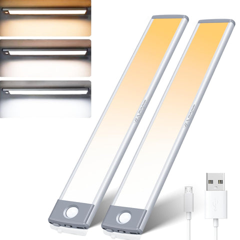 YANEGRT under cabinet light with motion sensor illuminates kitchen countertops hands-free.