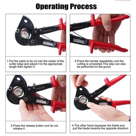 Yangoutool ratchet cable cutter heavy-duty body highlighting durability