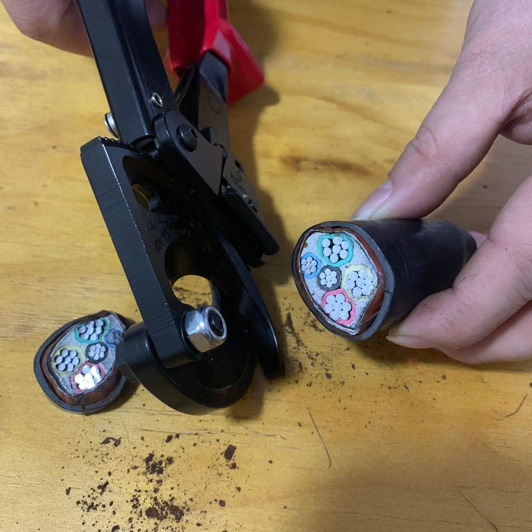 Yangoutool ratchet cable cutter in action in a workshop